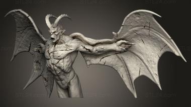 Busts of heroes and monsters (Justice League Diorama Statue Gargoyle JL, BUSTH_3043) 3D models for cnc