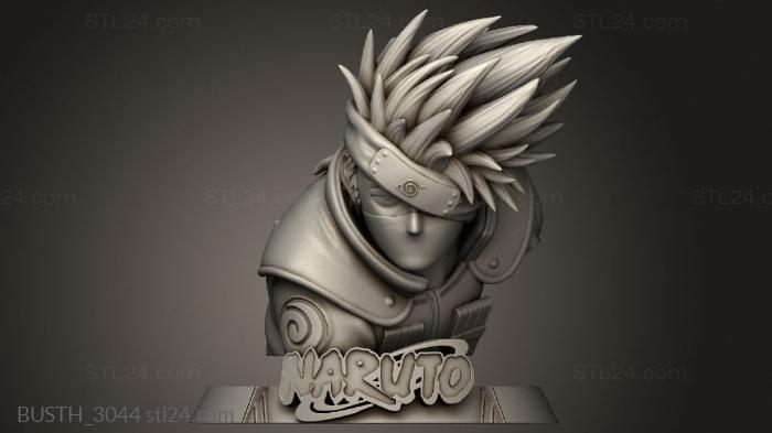 Busts of heroes and monsters (Kakashi, BUSTH_3044) 3D models for cnc