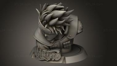 Busts of heroes and monsters (Kakashi, BUSTH_3044) 3D models for cnc