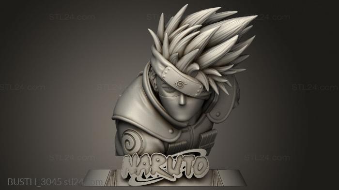 Busts of heroes and monsters (Kakashi, BUSTH_3045) 3D models for cnc
