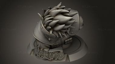 Busts of heroes and monsters (Kakashi, BUSTH_3045) 3D models for cnc