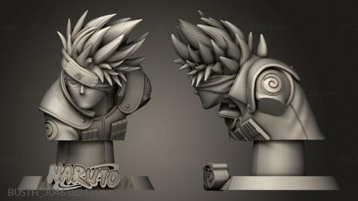 Busts of heroes and monsters (Kakashi Logo, BUSTH_3046) 3D models for cnc