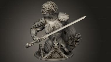 Busts of heroes and monsters (Katana, BUSTH_3048) 3D models for cnc