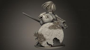 Busts of heroes and monsters (Katana, BUSTH_3048) 3D models for cnc