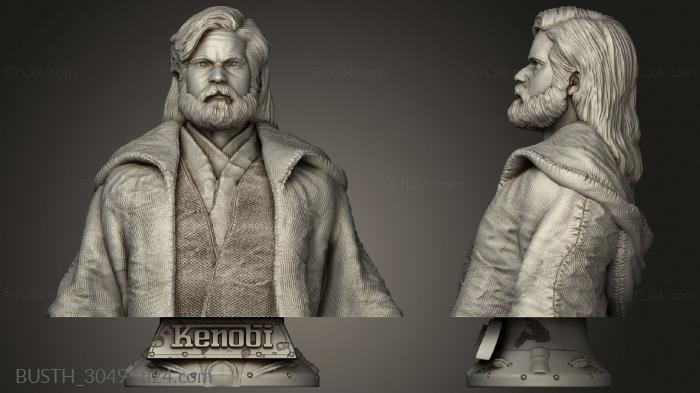 Busts of heroes and monsters (Kenobi, BUSTH_3049) 3D models for cnc
