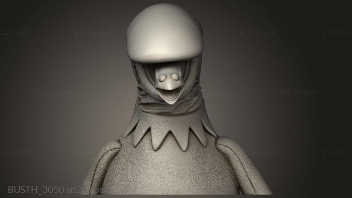 Busts of heroes and monsters (Kermit Xeno Morph, BUSTH_3050) 3D models for cnc