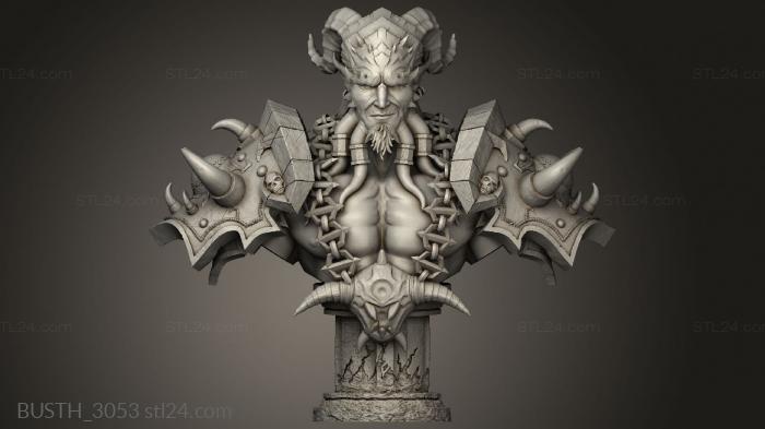 Busts of heroes and monsters (kil jaeden, BUSTH_3053) 3D models for cnc