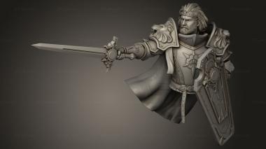 Busts of heroes and monsters (King Arthur, BUSTH_3055) 3D models for cnc