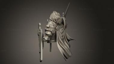 Busts of heroes and monsters (King Arthur, BUSTH_3055) 3D models for cnc