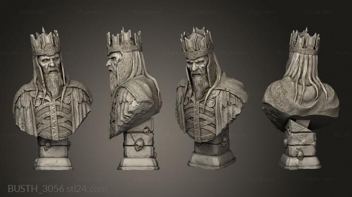 Busts of heroes and monsters (King the Dead LOTR, BUSTH_3056) 3D models for cnc