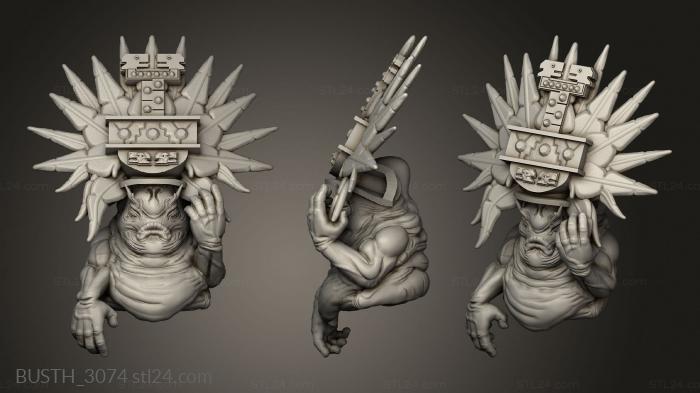 Busts of heroes and monsters (Lacervtir Tribesmen Lord Rana, BUSTH_3074) 3D models for cnc