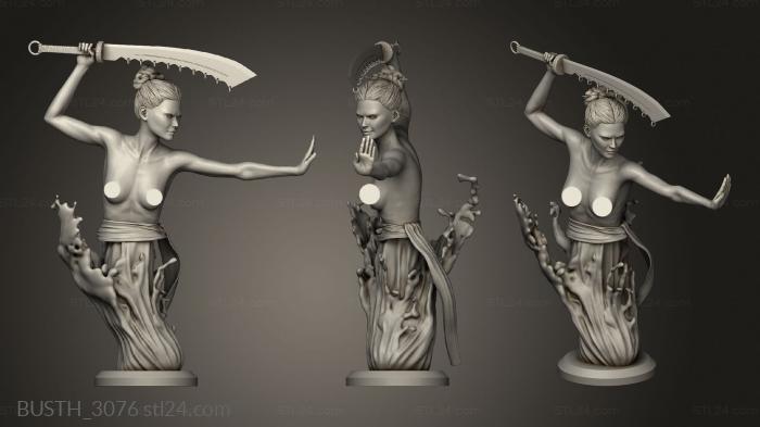 Busts of heroes and monsters (Lady nsfw, BUSTH_3076) 3D models for cnc
