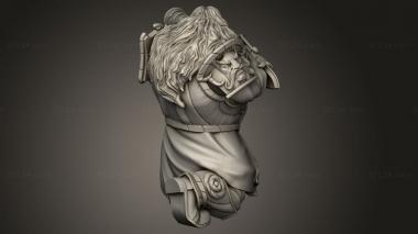 Busts of heroes and monsters (Leadspitter Bjargan, BUSTH_3082) 3D models for cnc