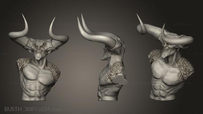 Busts of heroes and monsters (Legend Darklord, BUSTH_3083) 3D models for cnc