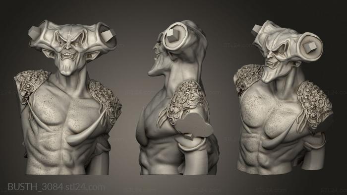 Busts of heroes and monsters (Legend Darklord, BUSTH_3084) 3D models for cnc