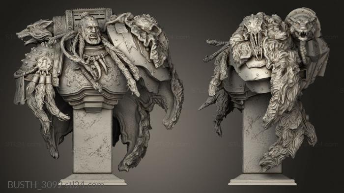 Busts of heroes and monsters (Leman Russ Lupus, BUSTH_3092) 3D models for cnc