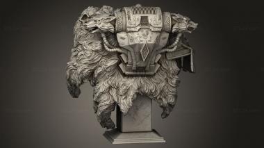 Busts of heroes and monsters (Leman Russ Lupus, BUSTH_3092) 3D models for cnc