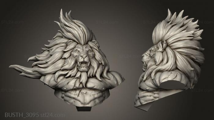 Busts of heroes and monsters (Leo BST, BUSTH_3095) 3D models for cnc