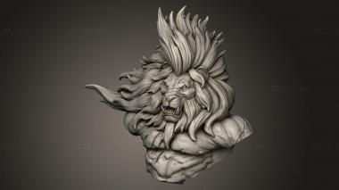 Busts of heroes and monsters (Leo BST, BUSTH_3095) 3D models for cnc