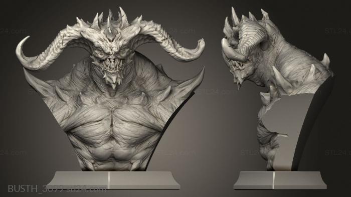 Busts of heroes and monsters (Light in the shadow Pit Fiend, BUSTH_3099) 3D models for cnc