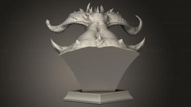 Busts of heroes and monsters (Light in the shadow Pit Fiend, BUSTH_3099) 3D models for cnc