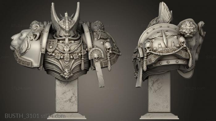 Busts of heroes and monsters (Lion Johnson Tiger bin Bronson, BUSTH_3101) 3D models for cnc
