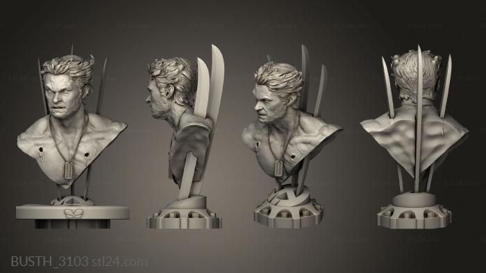 Busts of heroes and monsters (Logan, BUSTH_3103) 3D models for cnc