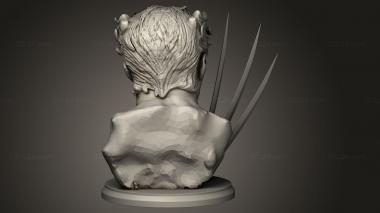 Busts of heroes and monsters (LOGAN WOLVERINE, BUSTH_3104) 3D models for cnc