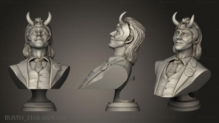Busts of heroes and monsters (Loki, BUSTH_3106) 3D models for cnc