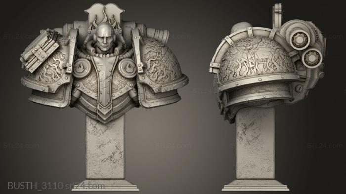 Busts of heroes and monsters (Lorgar, BUSTH_3110) 3D models for cnc