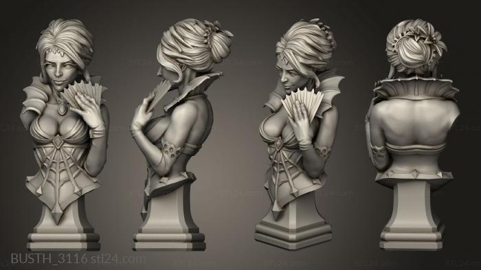 Busts of heroes and monsters (Lycoris, BUSTH_3116) 3D models for cnc