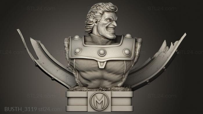 Busts of heroes and monsters (Magneto Helmet Beam, BUSTH_3119) 3D models for cnc