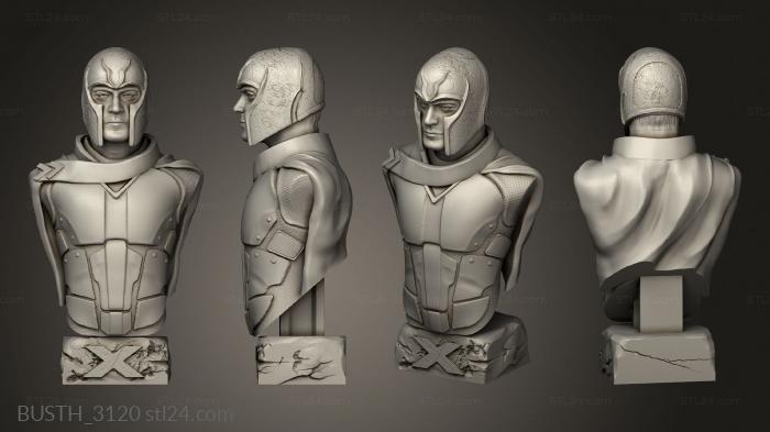 Busts of heroes and monsters (magneto x men days future past coin, BUSTH_3120) 3D models for cnc