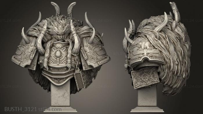 Busts of heroes and monsters (Magnus The Red, BUSTH_3121) 3D models for cnc