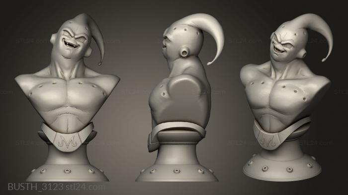 Busts of heroes and monsters (MAJIN BUU, BUSTH_3123) 3D models for cnc