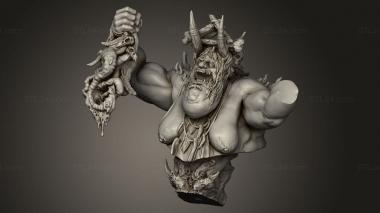 Busts of heroes and monsters (Man Eaters Haruspex, BUSTH_3131) 3D models for cnc