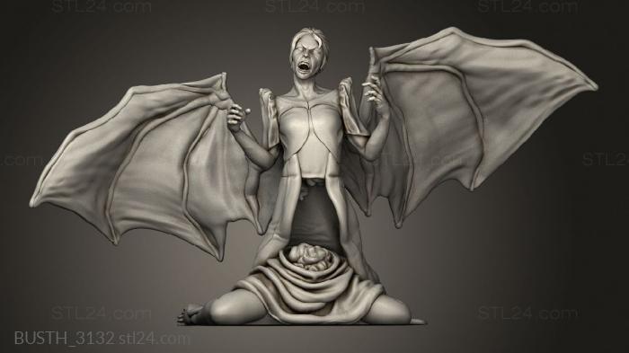 Busts of heroes and monsters (Manananggal Tabletop, BUSTH_3132) 3D models for cnc