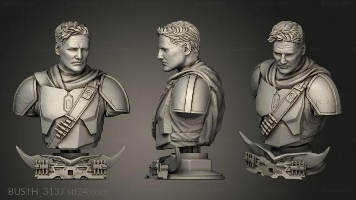 Busts of heroes and monsters (Mandalorian Star Wars Logo Mandoo, BUSTH_3137) 3D models for cnc