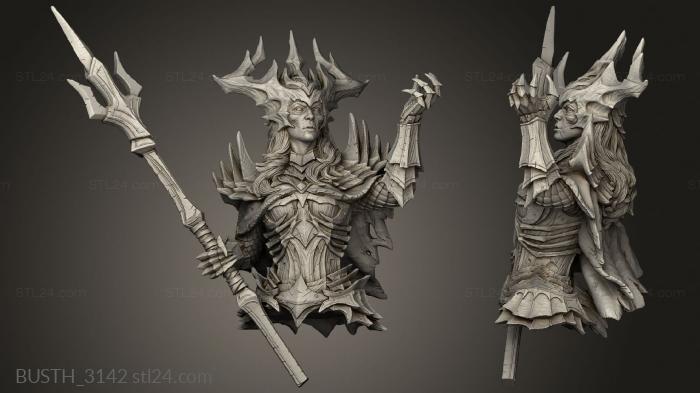 Busts of heroes and monsters (Margareth, BUSTH_3142) 3D models for cnc