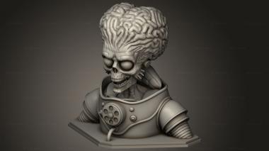 Busts of heroes and monsters (Martian, BUSTH_3147) 3D models for cnc