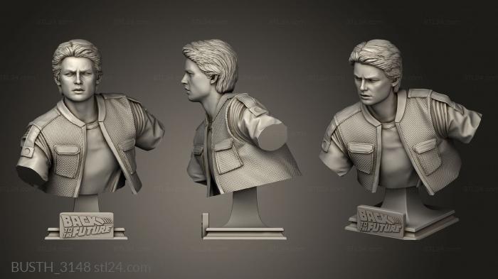 Busts of heroes and monsters (Marty Mcfly, BUSTH_3148) 3D models for cnc