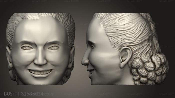 Busts of heroes and monsters (mate evita, BUSTH_3158) 3D models for cnc