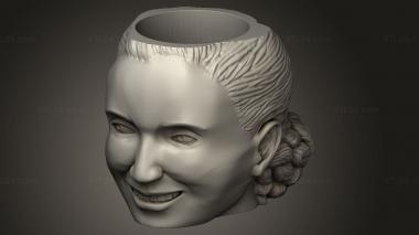 Busts of heroes and monsters (mate evita, BUSTH_3158) 3D models for cnc