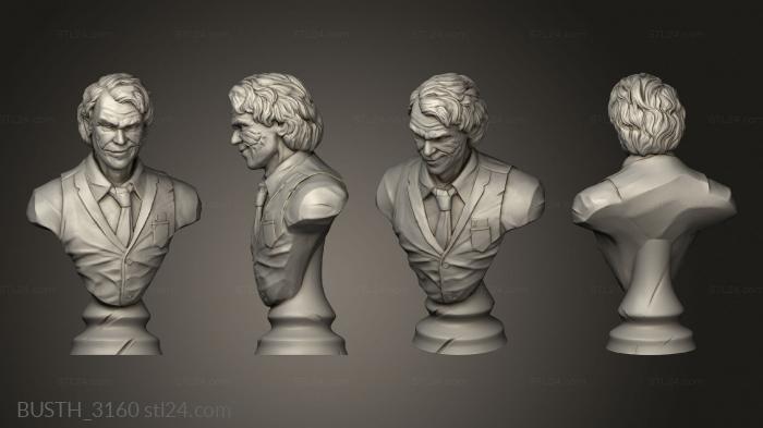 Busts of heroes and monsters (mates joker, BUSTH_3160) 3D models for cnc