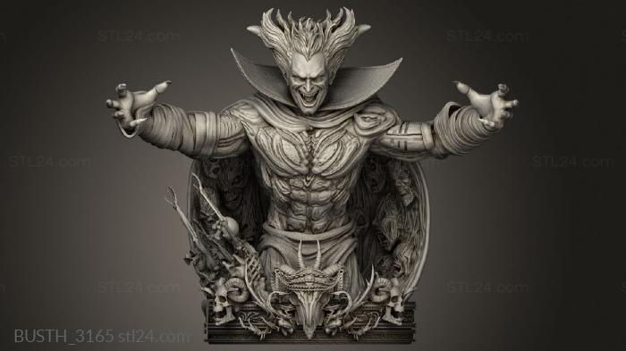 Busts of heroes and monsters (Mephisto, BUSTH_3165) 3D models for cnc