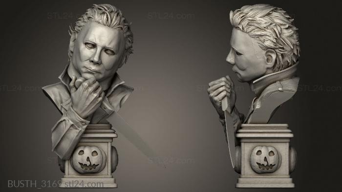 Busts of heroes and monsters (Michael Myers Darkest Eyes, BUSTH_3169) 3D models for cnc