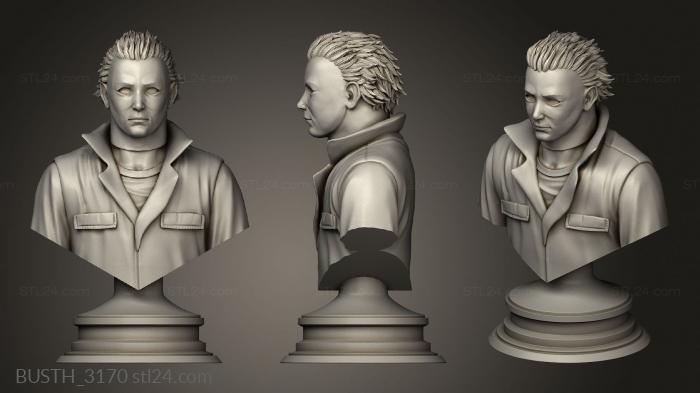 Busts of heroes and monsters (Michael Myers Hair, BUSTH_3170) 3D models for cnc