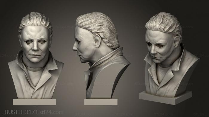 Busts of heroes and monsters (michael myers halloween stonestef ku, BUSTH_3171) 3D models for cnc