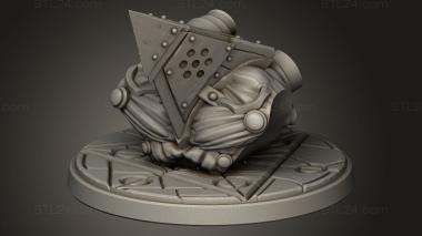 Busts of heroes and monsters (The Face Huge, BUSTH_3177) 3D models for cnc