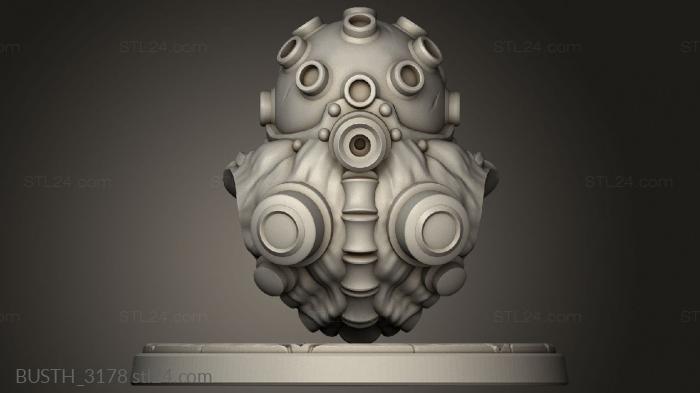 Busts of heroes and monsters (The Face Huge, BUSTH_3178) 3D models for cnc